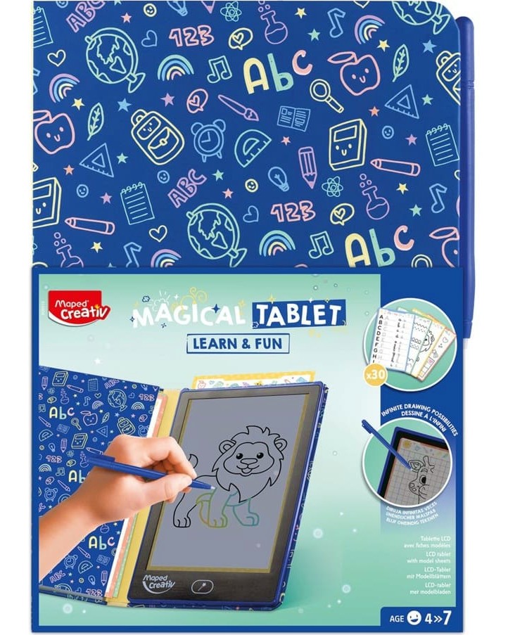 Детски таблет за рисуване Maped 11" Детски таблет за рисуване Maped 11" - От серията Creativ - играчка