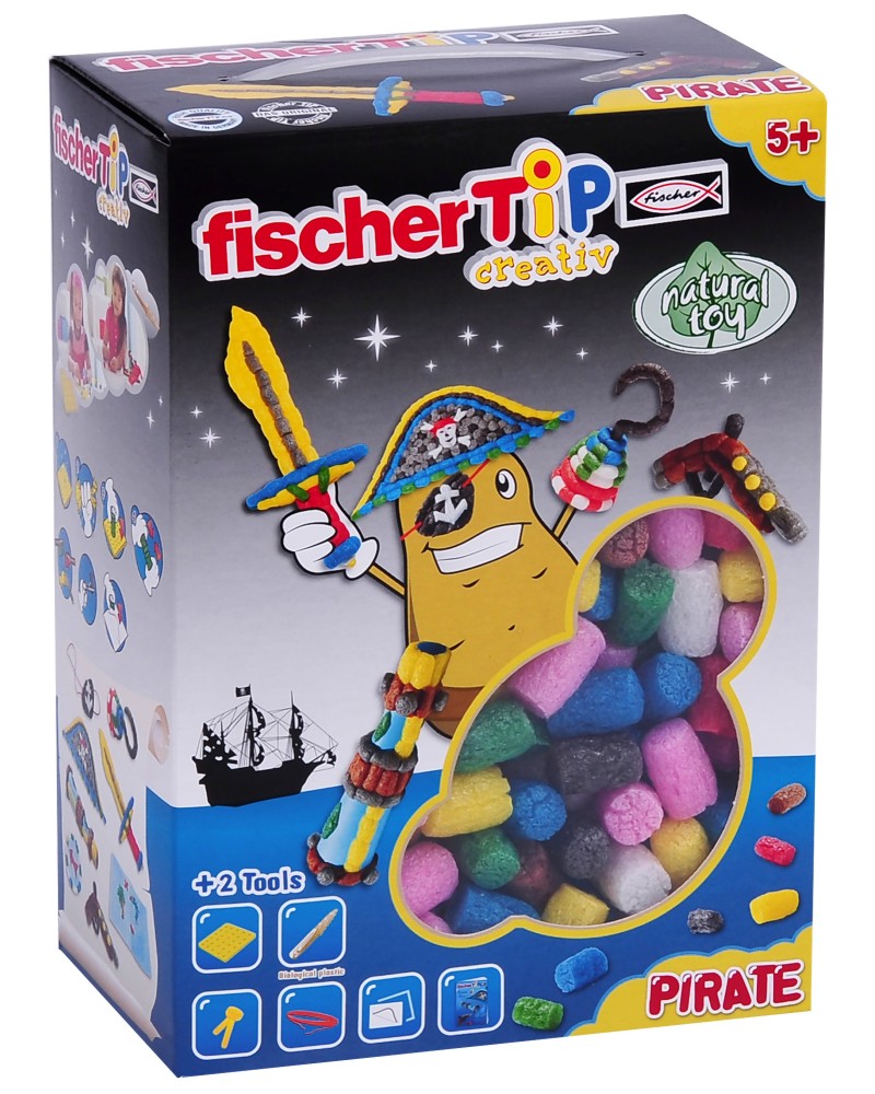 Еко конструктор Fischer Tip Creativ - Пират - играчка