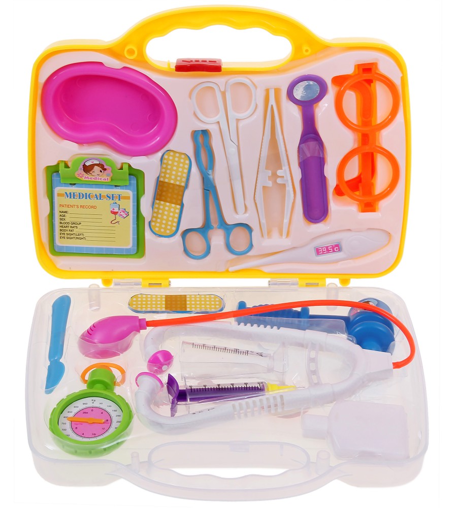 Детски лекарски комплект - В пластмасово куфарче - играчка - store.bg
