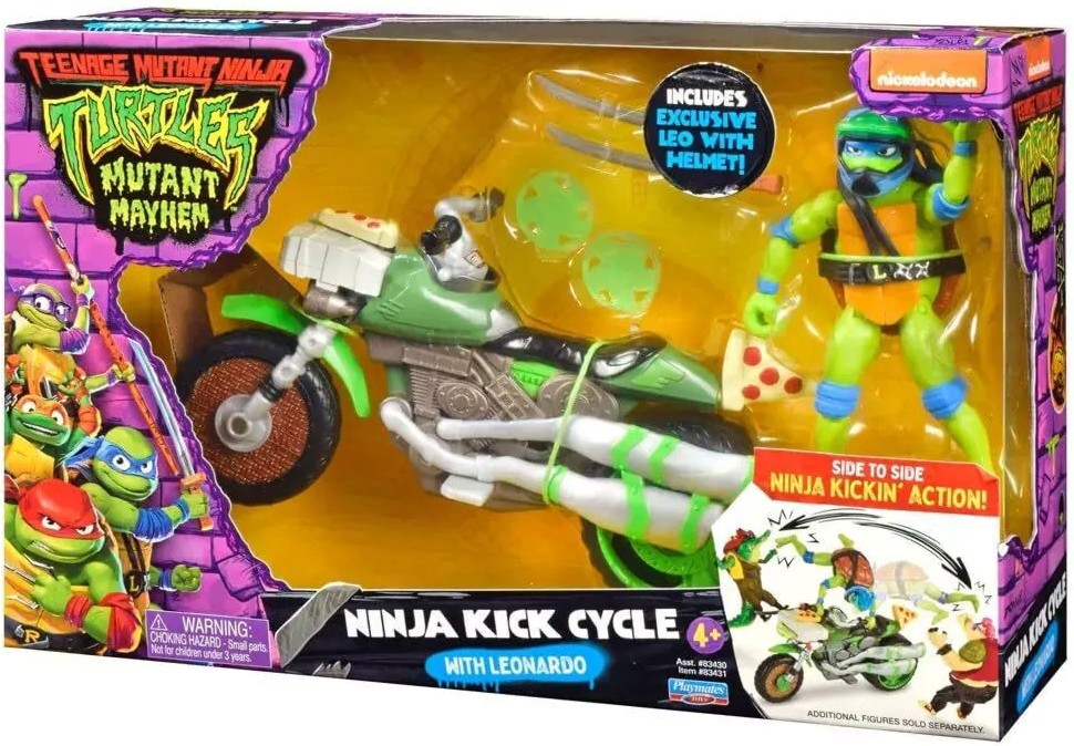 Фигурка на Леонардо с нинджа мотор - Playmates Фигурка на Леонардо с нинджа мотор - Playmates - От серията Костенурките нинджа - Mutant Mayhem - играчка