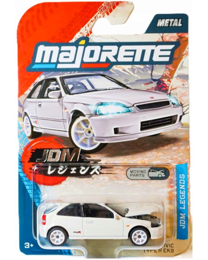 Метална количка Honda Civic Type R EK9 - Majorette Метална количка Honda Civic Type R EK9 - Majorette - От серията Japan Series - количка