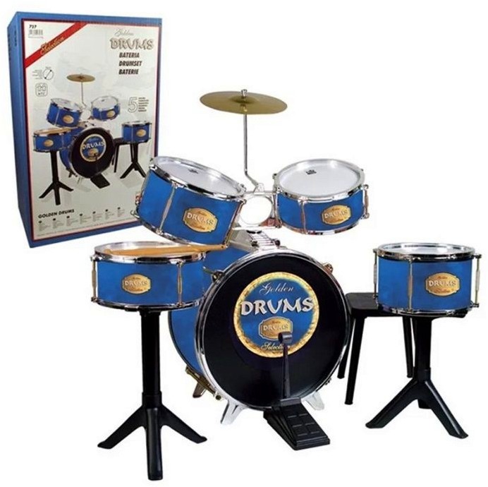 Детски барабани - Claudio Reig Детски барабани - Claudio Reig - С 2 палки и столче - играчка