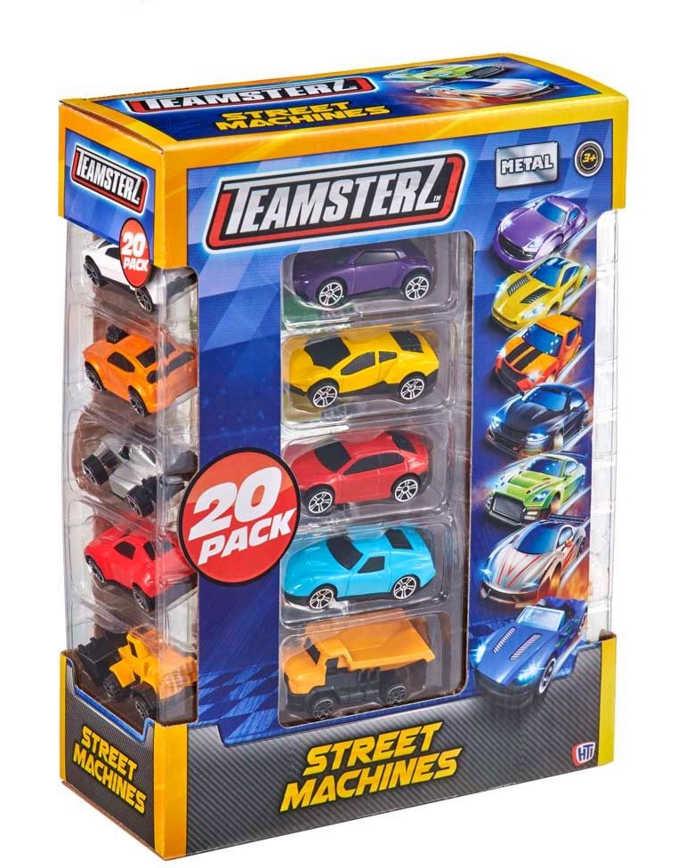 Метални колички Street Machines - HTI Teamsterz Метални колички Street Machines - HTI Teamsterz - 20 броя - играчка