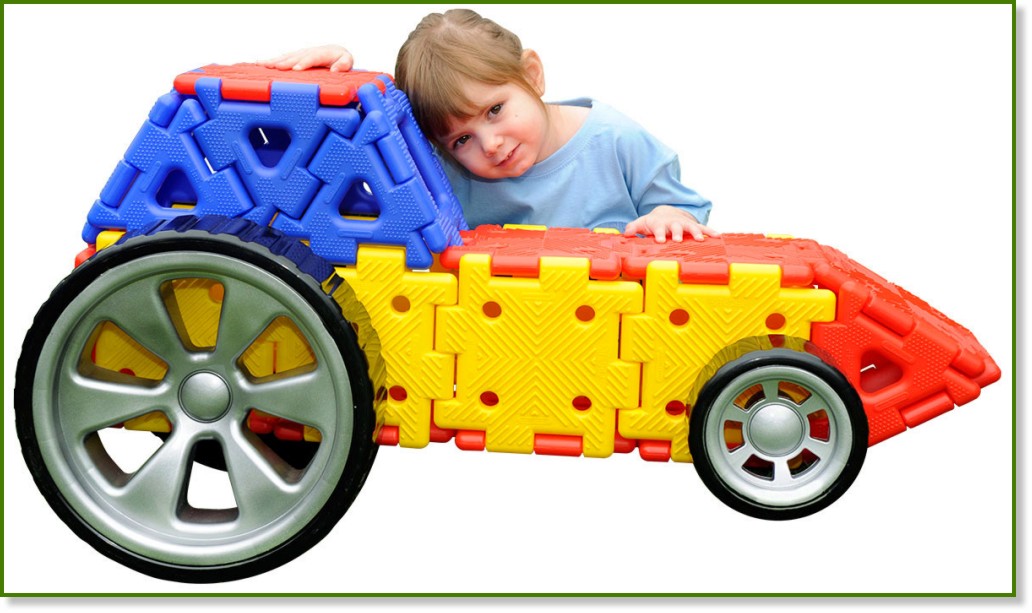 ����������� Polydron - Giant Vehicle Builders - �� 32 ����� - �������