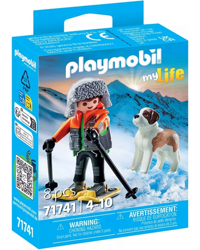 Playmobil My Life - Мъж с куче санбернар Playmobil My Life - Мъж с куче санбернар - играчка