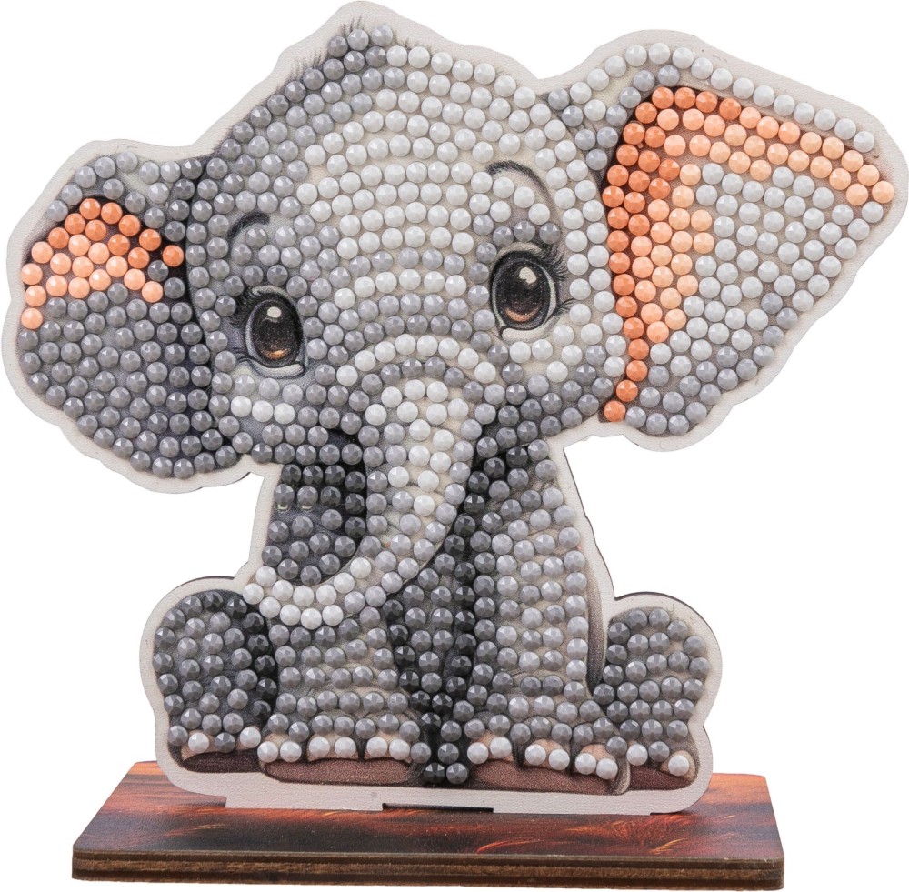 Декорирай сам фигурка на Слон - Craft Buddy Декорирай сам фигурка на Слон - Craft Buddy - Творчески комплект от серията Crystal Art - творчески комплект