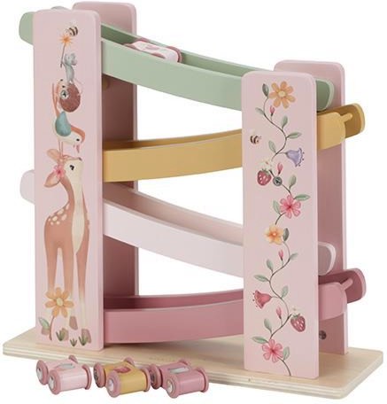 Дървена писта с 4 колички Little Dutch Дървена писта с 4 колички Little Dutch - От серията Fairy Garden - играчка