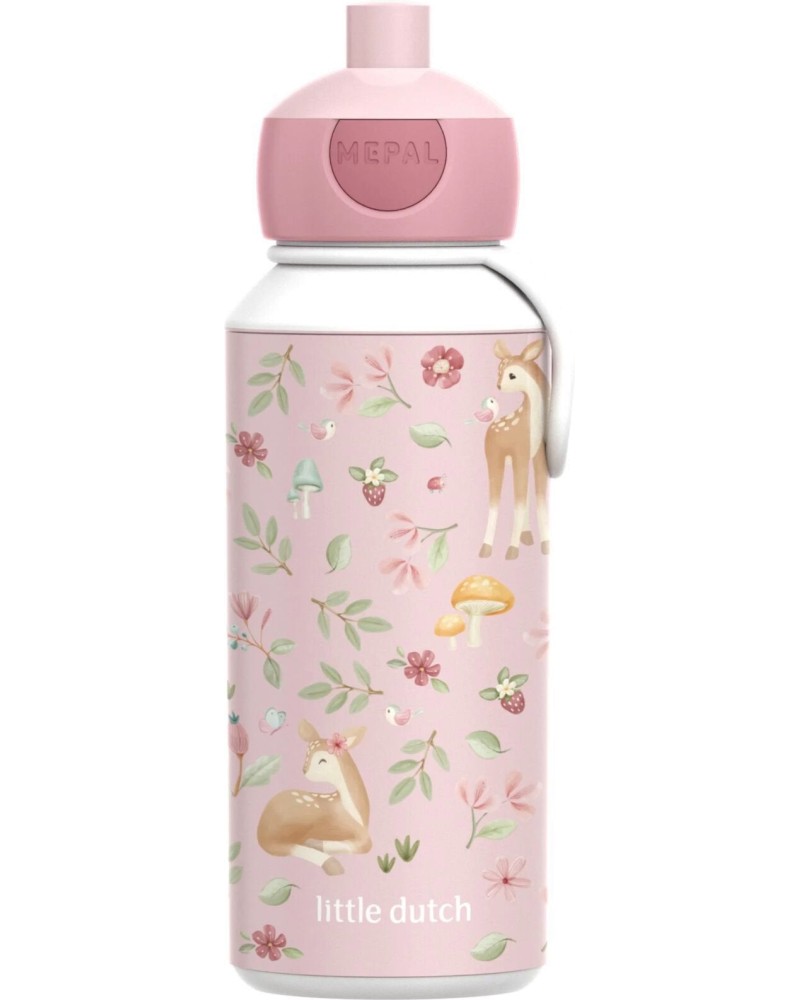 Детска бутилка Little Dutch Детска бутилка Little Dutch - С вместимост 400 ml от серията Fairy Garden - детска бутилка