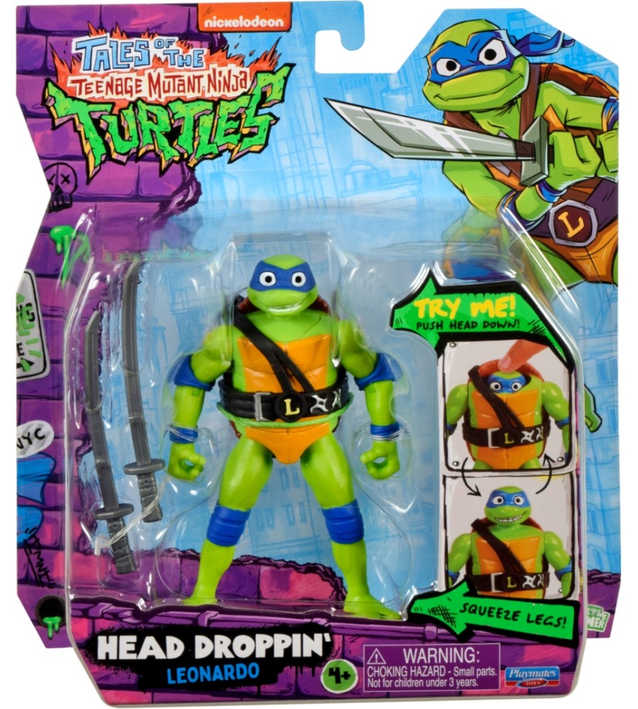Фигурка Леонардо с оръжия - Playmates Фигурка Леонардо с оръжия - Playmates - От серията Костенурките нинджа - Mutant Mayhem - фигура