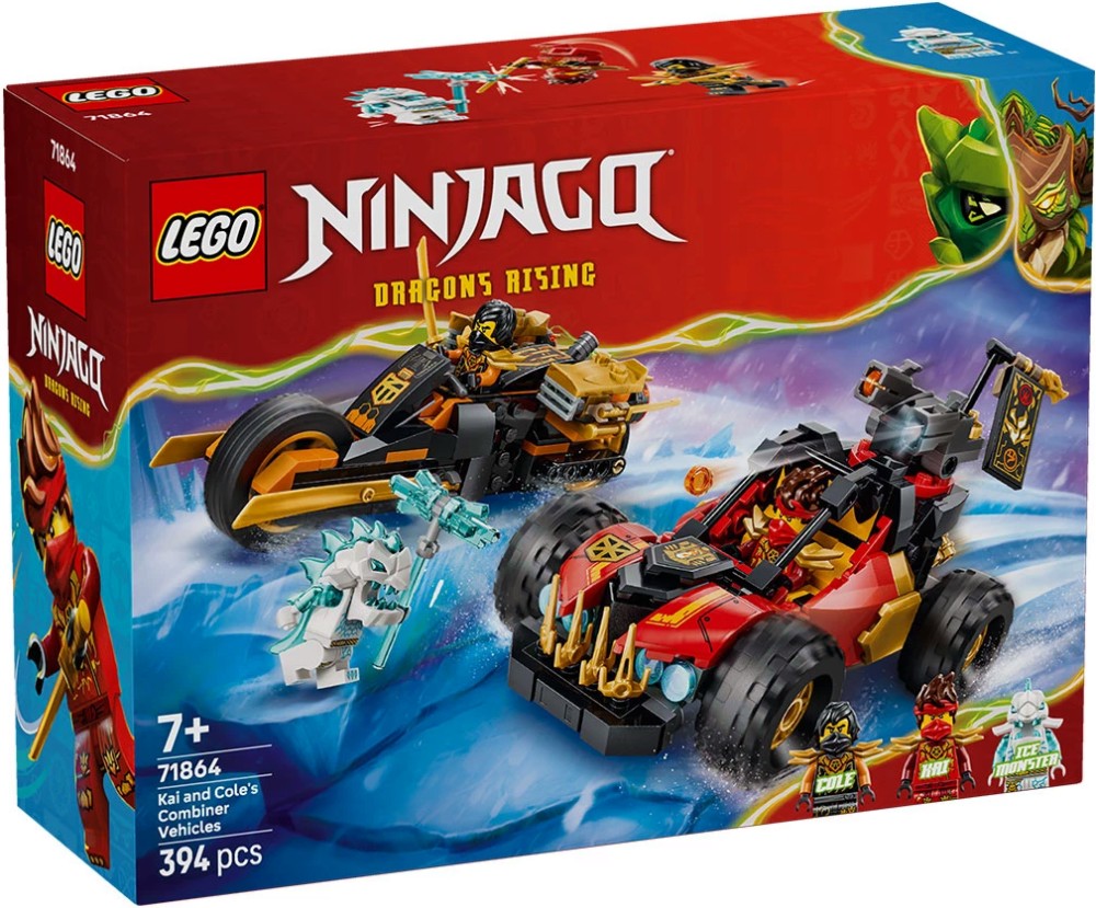 LEGO Ninjago - Комбинирани превозни средства на Кай и Коул LEGO Ninjago - Комбинирани превозни средства на Кай и Коул - Детски конструктор - играчка