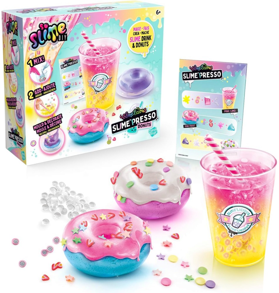 Кафене за цветен слайм - Canal Toys Кафене за цветен слайм - Canal Toys - Творчески комплект от серията So Slime DIY - творчески комплект