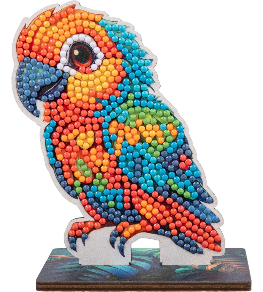 Декорирай сам фигурка на Папагал - Craft Buddy Декорирай сам фигурка на Папагал - Craft Buddy - Творчески комплект от серията Crystal Art - творчески комплект