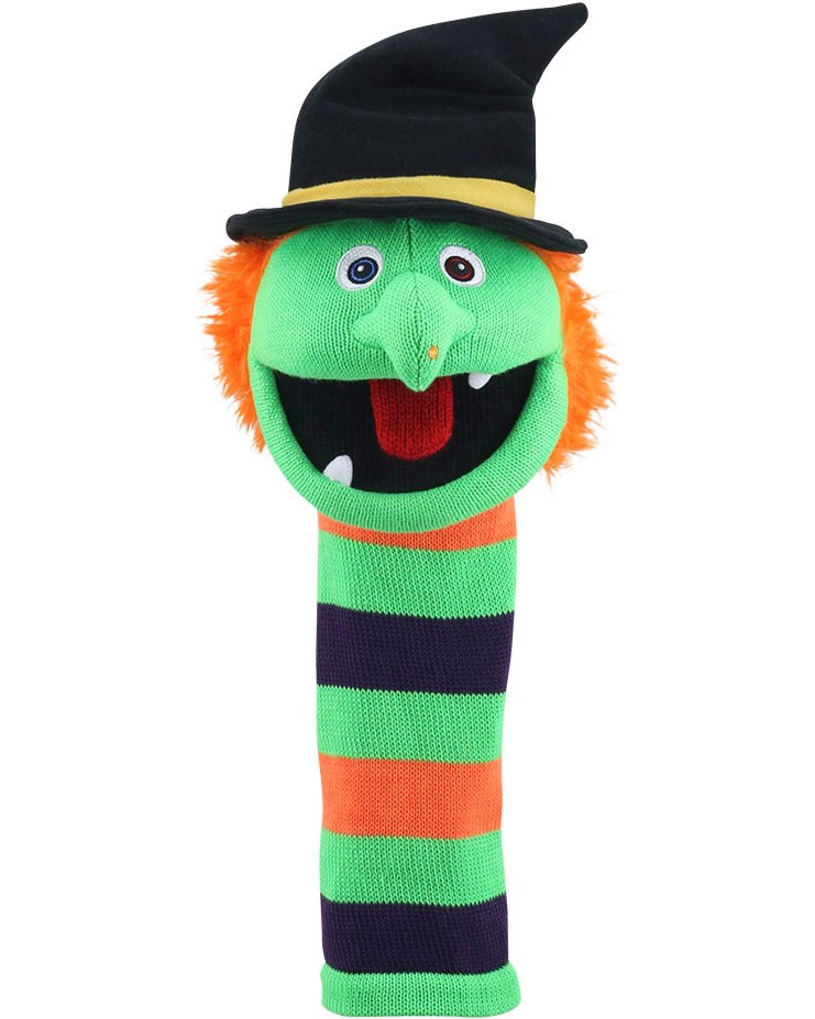 Кукла за театър Чорапено чудовище Уилма - The Puppet Company Кукла за театър Чорапено чудовище Уилма - The Puppet Company - От серията Sockettes - кукла