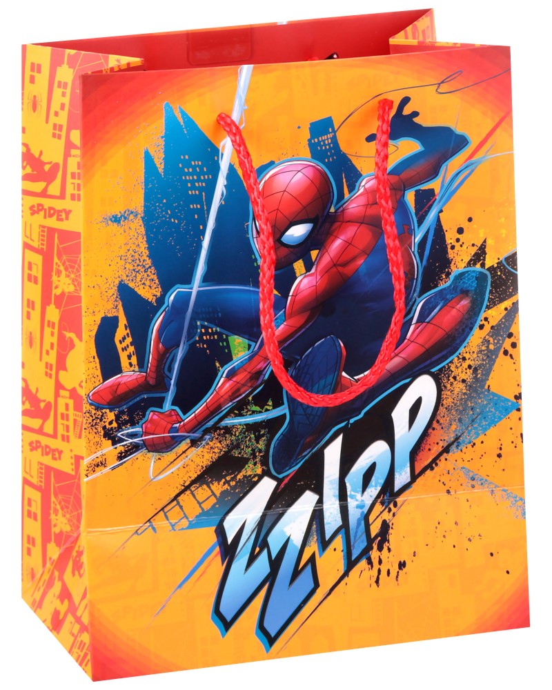 Подаръчна торбичка Спайдърмен - Unic Art Подаръчна торбичка Спайдърмен - Unic Art - С размери 18 / 23 / 11 cm на тема Спайдърмен - продукт