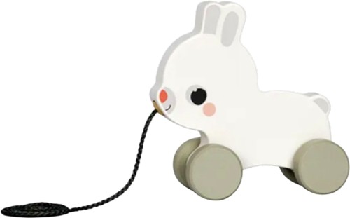 Дървена играчка за дърпане Зайче - Hi Pando Дървена играчка за дърпане Зайче - Hi Pando - играчка