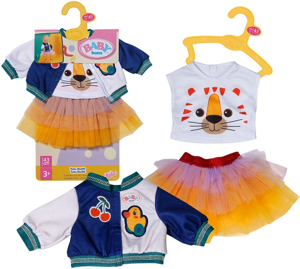 Дрехи за кукла с туту пола - Zapf Creation Дрехи за кукла с туту пола - Zapf Creation - От серията Baby Born - играчка