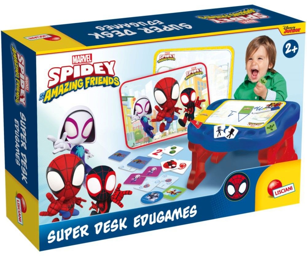 Детска масичка за рисуване Lisciani Giochi Детска масичка за рисуване Lisciani Giochi - Творчески комплект на тема Спайдърмен - играчка