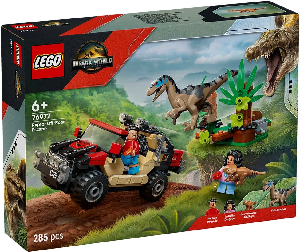 LEGO Jurassic World - Офроуд бягство на велоцираптор LEGO Jurassic World - Офроуд бягство на велоцираптор - Детски конструктор - играчка
