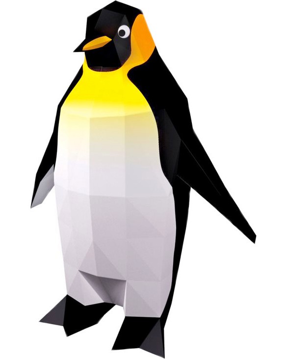 Хартиен свят: Императорски пингвин - Модел за сглобяване - хартиен модел