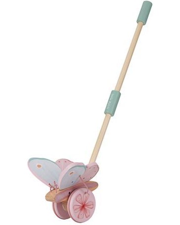 Дървена играчка за бутане Пеперудка Little Dutch Дървена играчка за бутане Пеперудка Little Dutch - От серията Fairy Garden - играчка