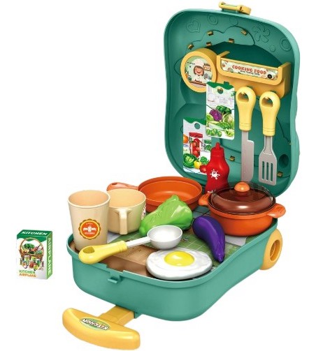 Детска кухня в куфарче с колелца Детска кухня в куфарче с колелца - играчка