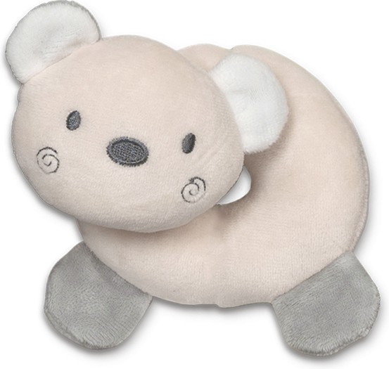 Плюшена дрънкалка Мече - Lorelli Плюшена дрънкалка Мече - Lorelli - играчка