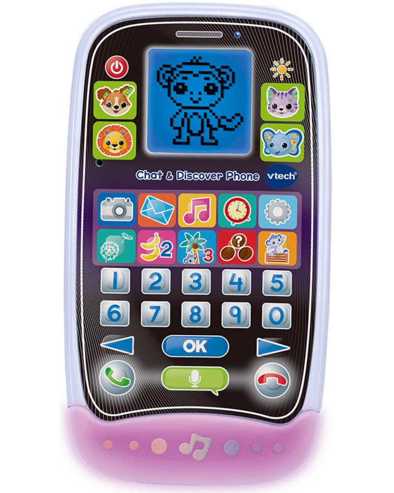 Детски интерактивен телефон - Vtech Детски интерактивен телефон - Vtech - Със звук и светлина - играчка