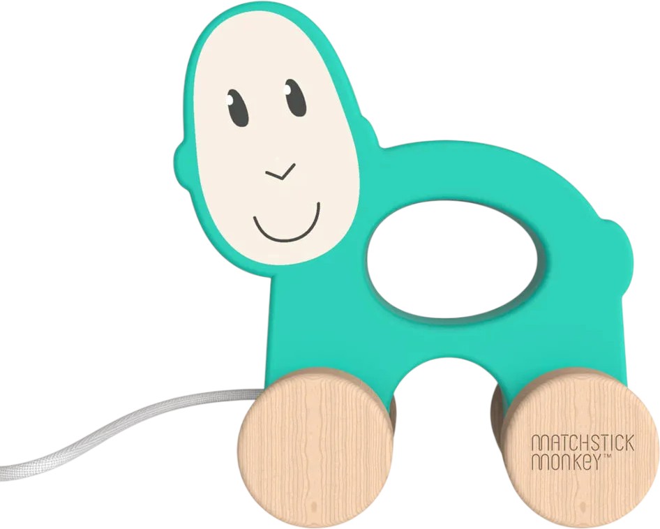 Дървена играчка за дърпане Маймунка - Matchstick Monkey Дървена играчка за дърпане Маймунка - Matchstick Monkey - играчка
