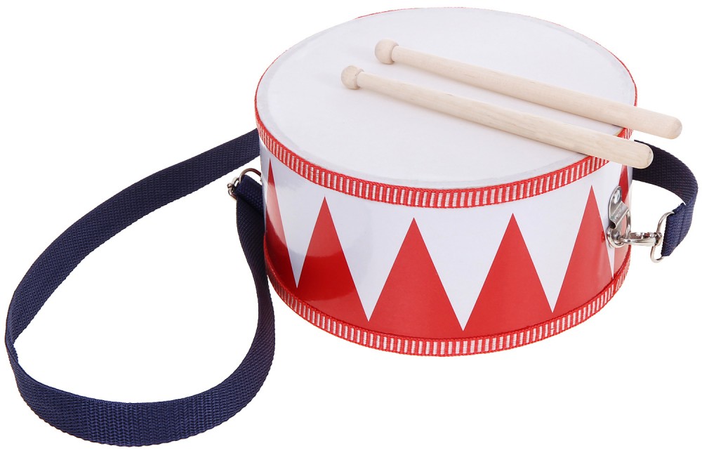 Дървено барабанче Дървено барабанче - Детски музикален инструмент - играчка