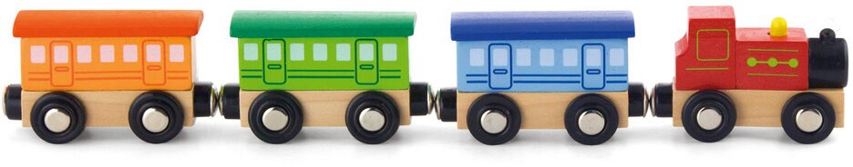 Дървен товарен влак - Viga Toys Дървен товарен влак - Viga Toys - играчка