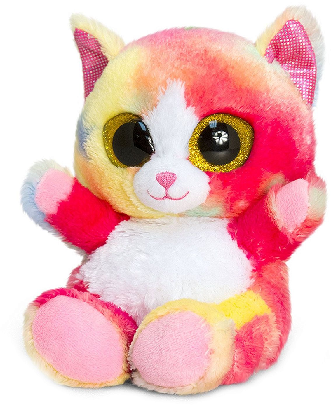 Розово и жълто плюшено коте Keel Toys - store.bg