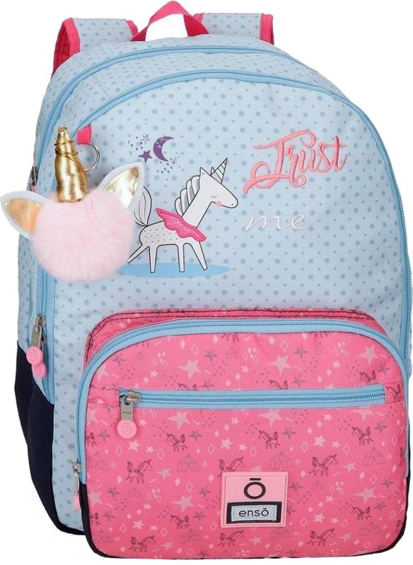 Enso Trust Me Schulrucksack – Mit Einhorn-Motiv, Verstellbar, Polyester
