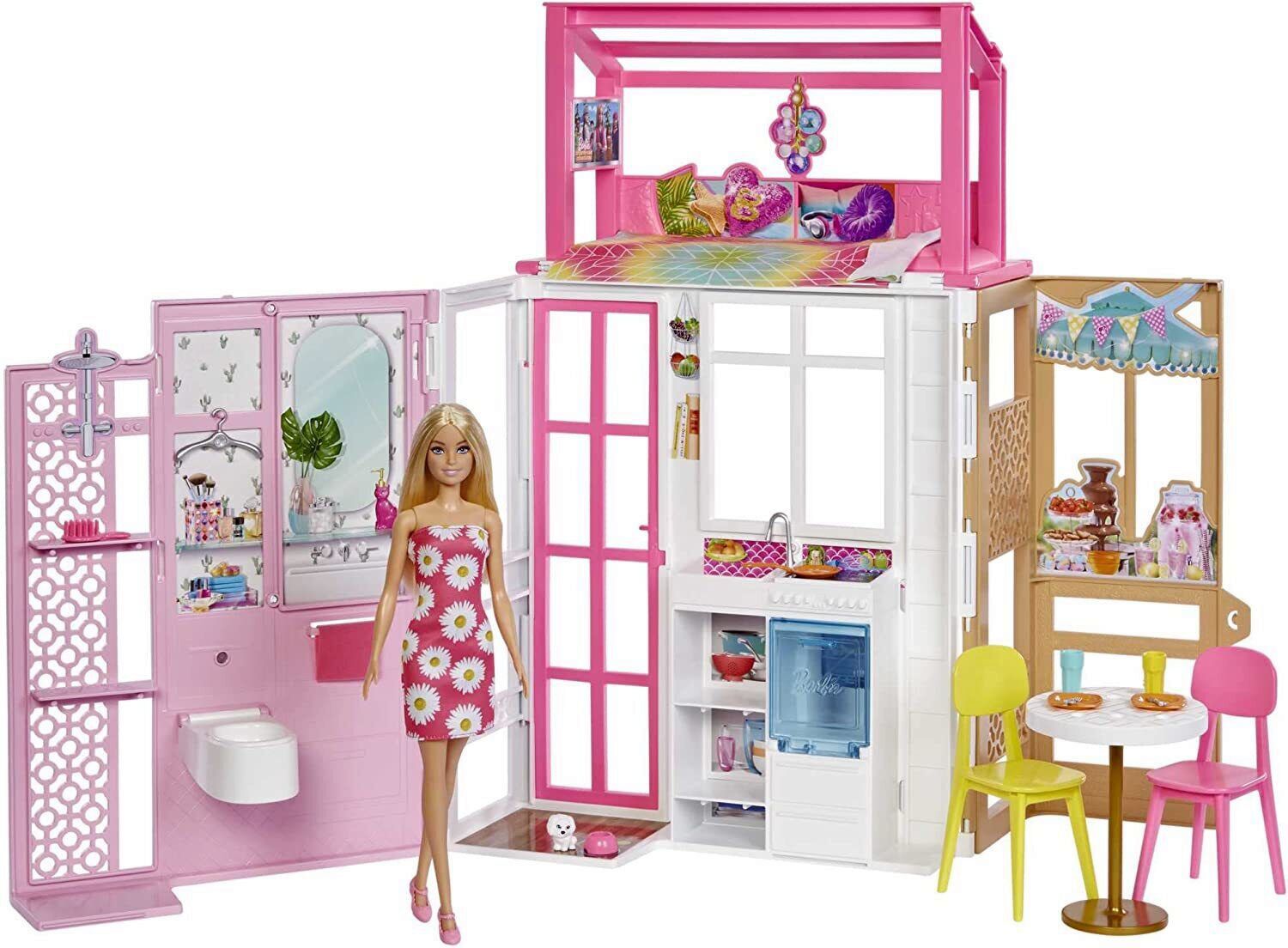 Къща за кукли с обзавеждане и кукла Барби - store.bg