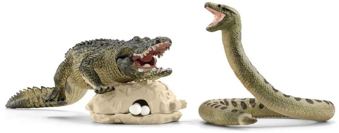 Фигурка на змия и крокодил Schleich - store.bg