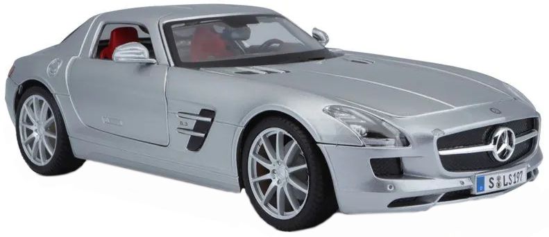 Mercedes SLS AMG Rouge Métal - Maisto 1/18 - Miniature Neuve En Boîte