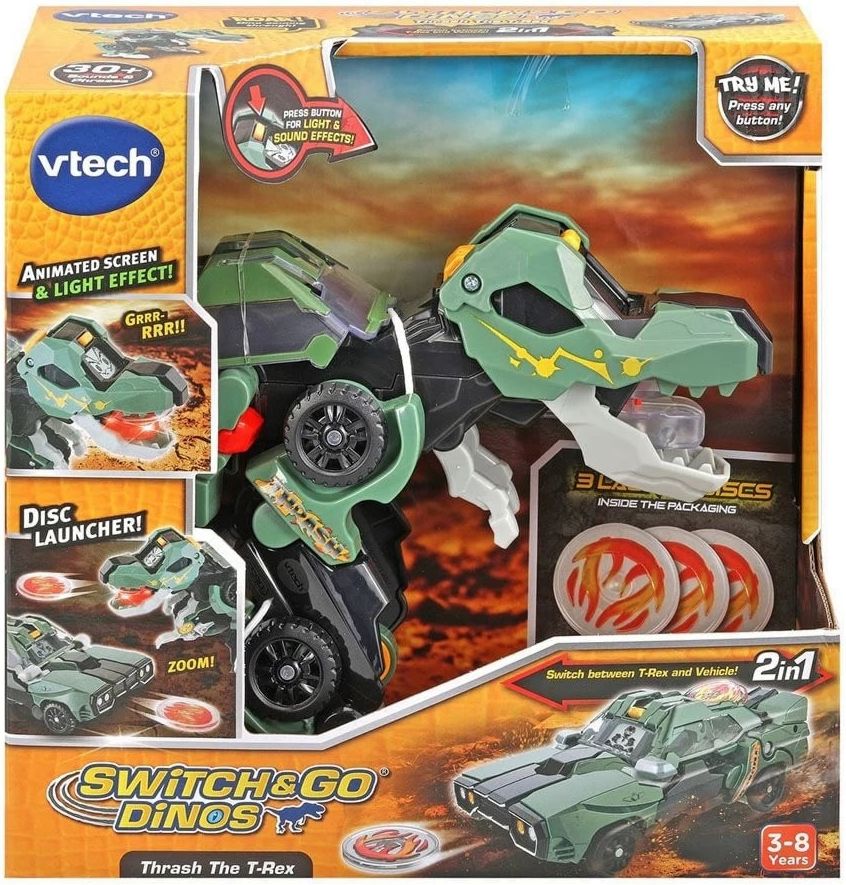 Трансформираща се количка Динозавър 2 в 1 Vtech - store.bg