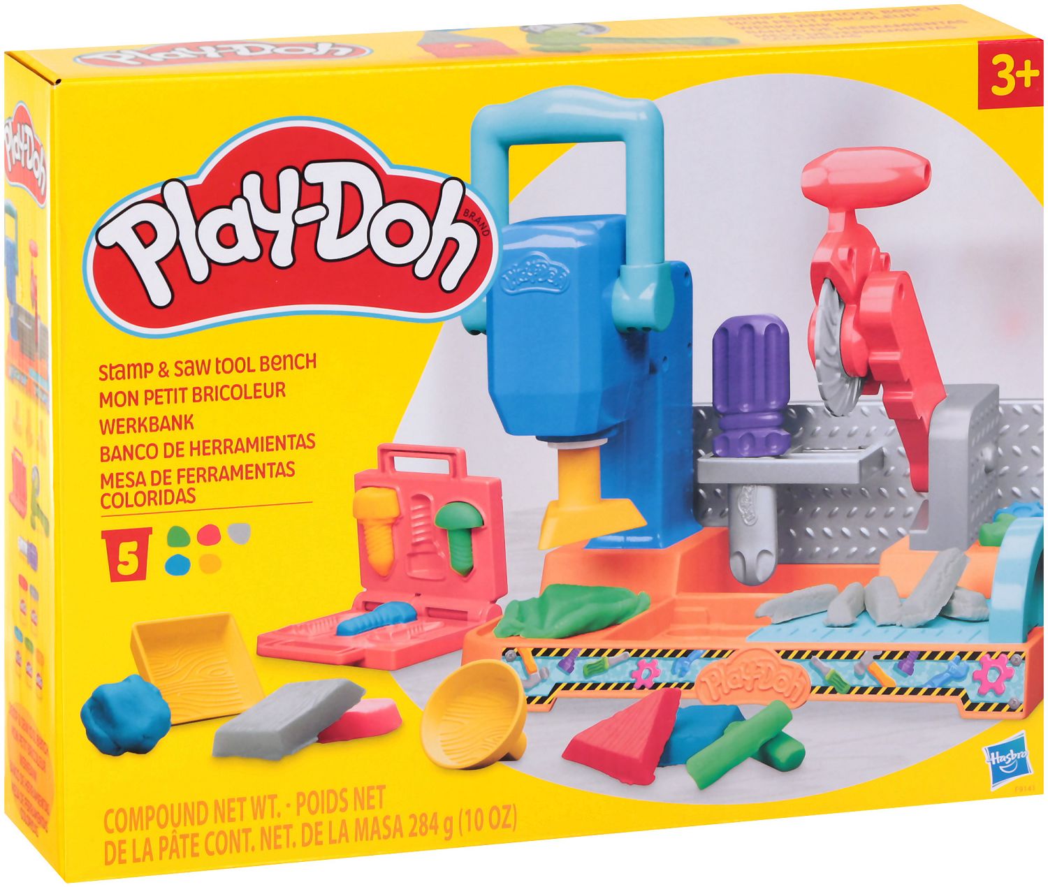 Play-Doh стойка за инструменти с аксесоари и моделин - store.bg