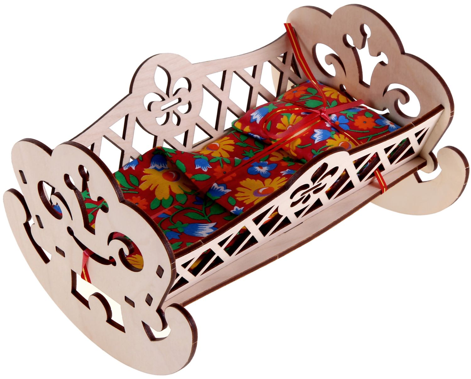 Дървена люлка за кукли Woody store.bg