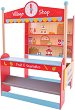 Дървен магазин за хранителни продукти Bigjigs Toys - С височина 138 cm - играчка