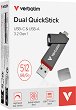 USB-C / USB-A 3.2 Gen 1 ���� ����� 512 GB Verbatim Dual QuickStick