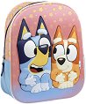 Раница за детска градина Cerda - С 3D панел на тема Bluey - раница