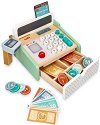 Касов апарат с баркод четец - Детски дървен комплект за игра с аксесоари - играчка