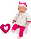 Интерактивна кукла бебе с плюшено сърце - кукла