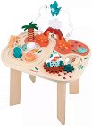 Дървена активна маса за игра динозаври - Janod - От серията Dino - играчка
