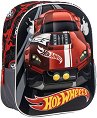 Раница за детска градина - Cerda - С 3D панел на тема Hot Wheels - раница