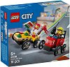 LEGO City - Състезание с кола за пица и пожарна кола - Детски конструктор - играчка