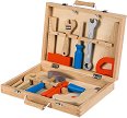 Дървено куфарче с инструменти Janod - От серията Brico Kids - играчка