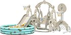 Детски игрален център с люлка, пързалка и басейн Playground - Moni - С размери 180 / 116 / 120 cm - продукт
