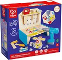 Дървена работна маса с инструменти - HaPe - играчка
