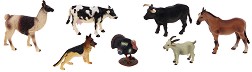 Фигурки на животните от фермата Amaya Sport - 7 броя - играчка